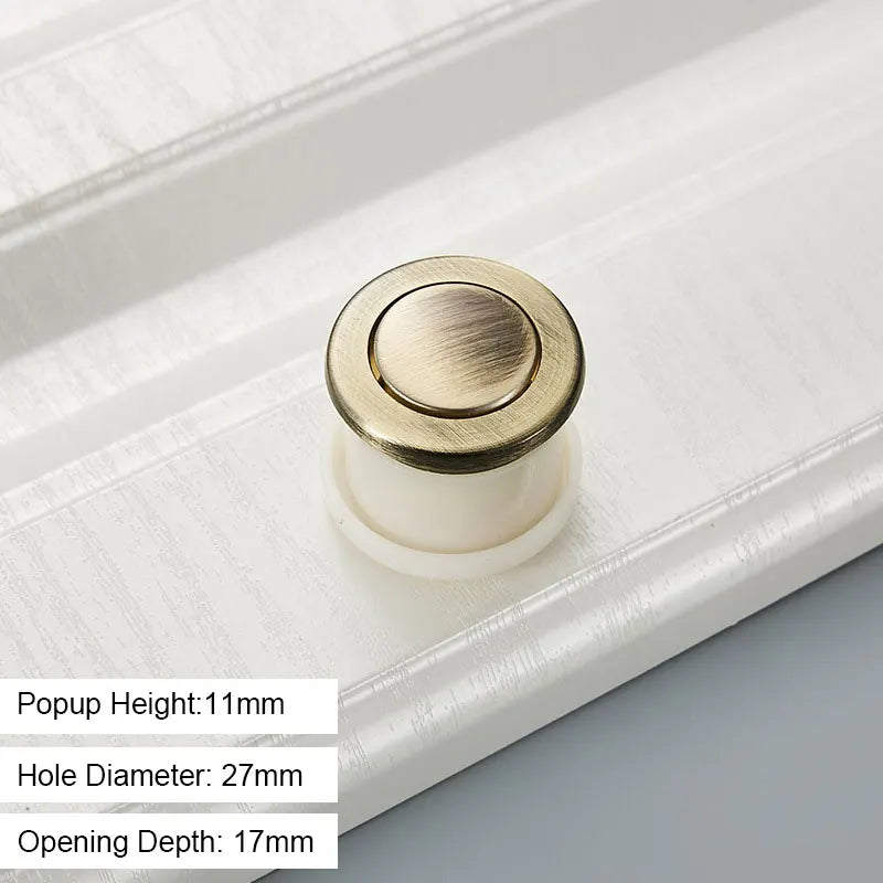 JAYA Japanese-style Tatami Embedded Spring Invisible Bounce Handle Concealed Drawer Round Knob