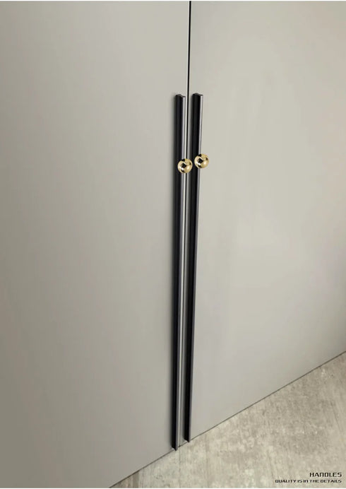 JAYA Luxury Gold and Black Matte Modern Kitchen Cabinet Handle Furniture Design for Elegant Furniture Door Handle