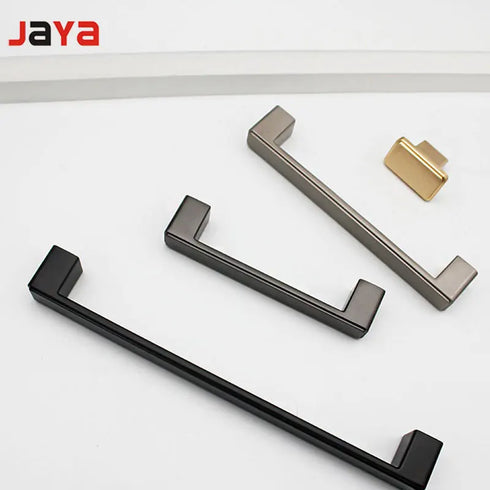 JAYA Modern Minimalist Cabinet Large Wardrobe Shoe Cabinet Door Handle Zinc Alloy European Drawer Black Single Hole Handle