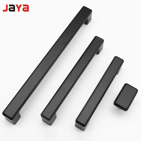JAYA Modern Minimalist Cabinet Large Wardrobe Shoe Cabinet Door Handle Zinc Alloy European Drawer Black Single Hole Handle