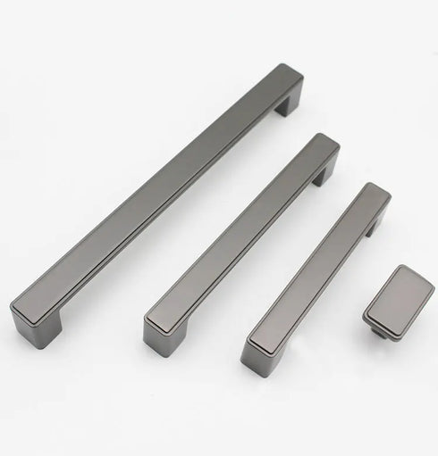 JAYA Modern Minimalist Cabinet Large Wardrobe Shoe Cabinet Door Handle Zinc Alloy European Drawer Black Single Hole Handle