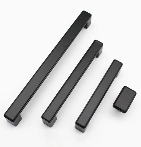 JAYA Modern Minimalist Cabinet Large Wardrobe Shoe Cabinet Door Handle Zinc Alloy European Drawer Black Single Hole Handle