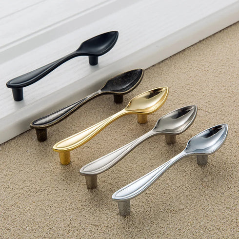 JAYA Modern Simple, Zinc Alloy Handle New Style Knife and Fork Creativity Handle Cabinet Drawer , Kitchen Handle Door Knob
