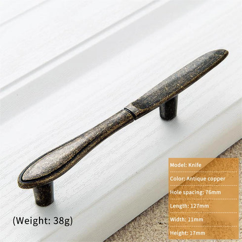 JAYA Modern Simple, Zinc Alloy Handle New Style Knife and Fork Creativity Handle Cabinet Drawer , Kitchen Handle Door Knob