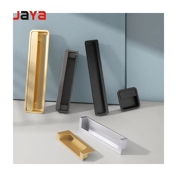 JAYA Modern Sliding Door Installation Cupboard Handles Sliding Door Slotted Embedded and Clasped Cabinet Door Handle