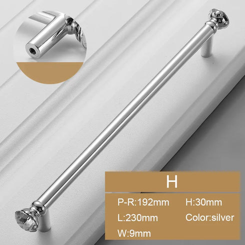 JAYA Modern minimalist cabinet door handle Nordic wardrobe drawer handle cabinet wine cabinet hardware diamond crystal handle