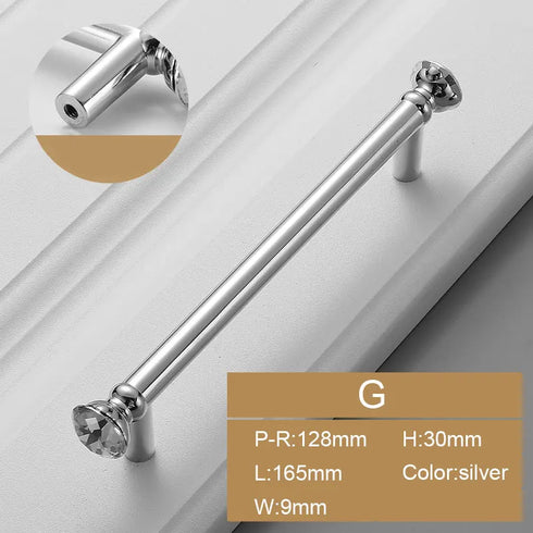 JAYA Modern minimalist cabinet door handle Nordic wardrobe drawer handle cabinet wine cabinet hardware diamond crystal handle