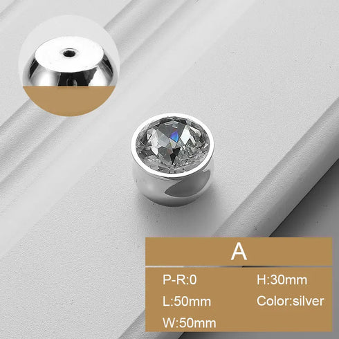 JAYA Modern minimalist cabinet door handle Nordic wardrobe drawer handle cabinet wine cabinet hardware diamond crystal handle
