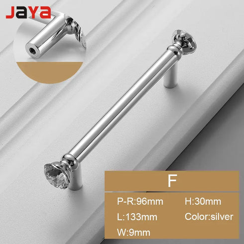 JAYA Modern minimalist cabinet door handle Nordic wardrobe drawer handle cabinet wine cabinet hardware diamond crystal handle