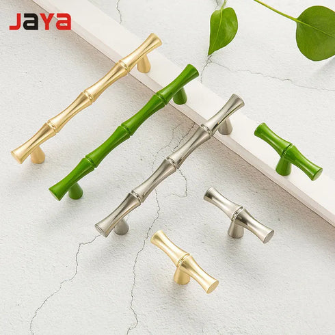 JAYA Modern minimalist creative drawer furniture zinc alloy antique bamboo handle knob
