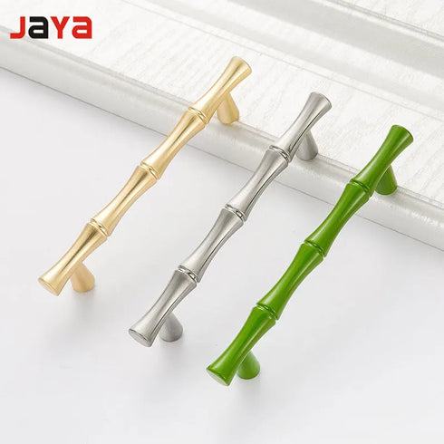 JAYA Modern minimalist creative drawer furniture zinc alloy antique bamboo handle knob