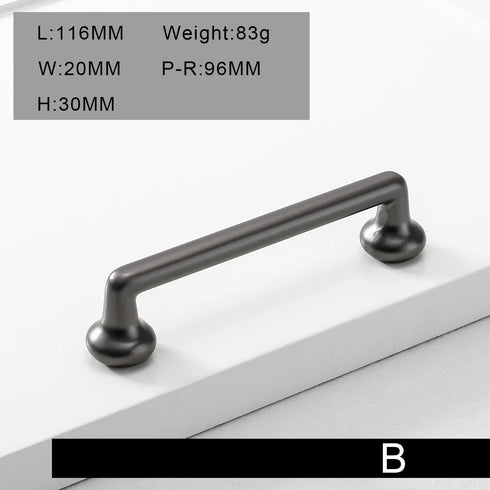 JAYA Modern minimalist zinc alloy black wardrobe door handle golden drawer cabinet handle