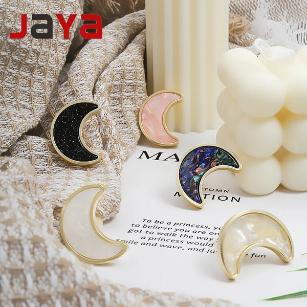 JAYA Moon Shape Zinc Handles Knobs for Children's Room Kitchen Bedroom Outdoor Cabinet & Dresser Door Drawer Knobs