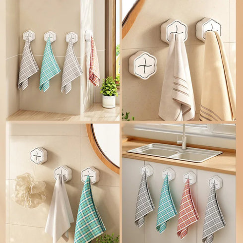 JAYA No-punch Rag Plug Kitchen Bathroom Creative Towel Rack Wall Hanging Storage Hook Dish Towel Holder