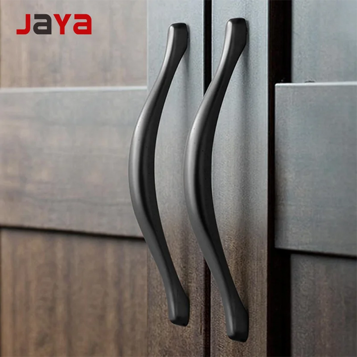 JAYA Nordic minimalist cabinet drawer round gray solid zinc alloy wardrobe handle