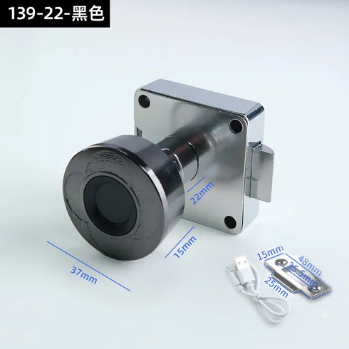 JAYA Small Intelligent Modern Design Smart Fingerprint Sensor Lock for Drawers for School & Hotel Furniture Cabinet Locks