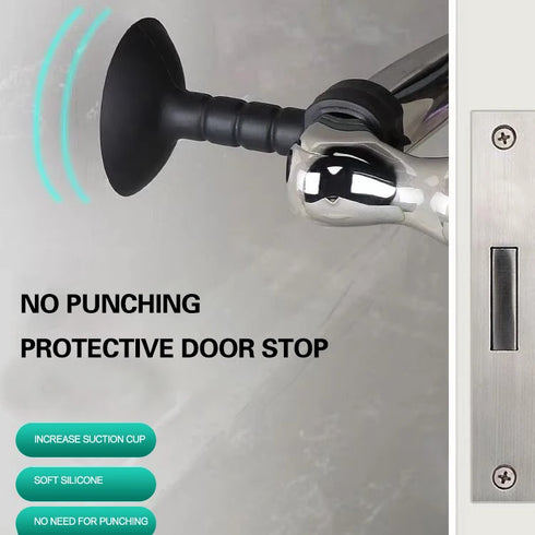 JAYA Soft Mute Perforation Free Strawberry Silicone Door Handle Suction Door Holder Door Stopper