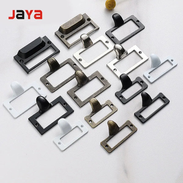 JAYA Vintage Alloy Label Frame Handle Drawer Handle Packaging Box Accessories Business Card Handle