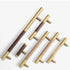 JAYA Walnut Beech Wood Furniture Handles Brass Kitchen Cabinet Door Drawer Knobs Pulls Wooden Handles