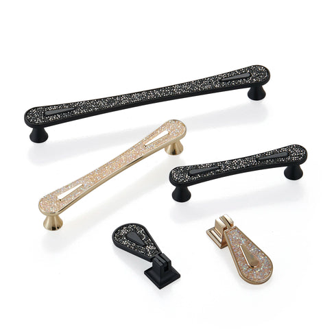 JAYA Wholesale Furniture Door Drawer Kitchen Door Handles Zinc Home Black and White Cabinet Pull Drawer Handle for Aluminum Door Knob