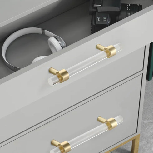 JAYA Wood Cabinet Handles Gold Brass Cabinet Hardware Clear Drawer Pulls/clear Cabinet Pulls for Kitchen Furniture Door Handle