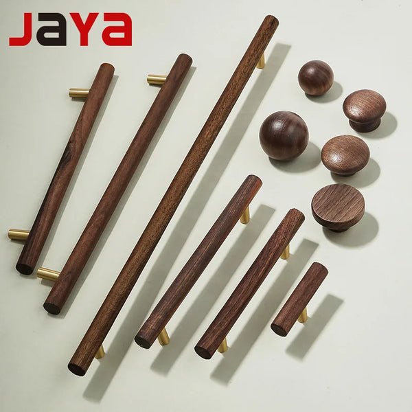 JAYA Wooden and Bass Furniture  Door Handle Wardrobe Drawer Pulls Handle Knobs