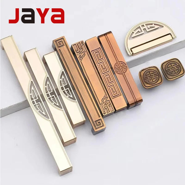 JAYA Zinc Alloy Handles for Kitchen Cabinets Antique Brushed Bronze Drawer Pulls and Modern Cupboard Door furniture door handles