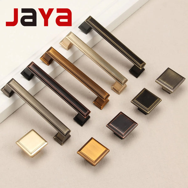 JAYA New Chinese Simple Green Bronze  Zinc Alloy Classic Cabinet  Furniture Handle
