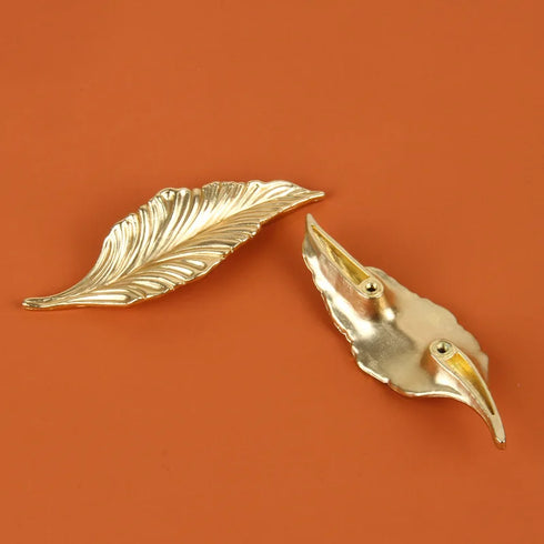 Carry Cast Chrome DoorLeaf Shape Cupboard Handles Basket with Handle for Interior Door Cover Modern  Handle