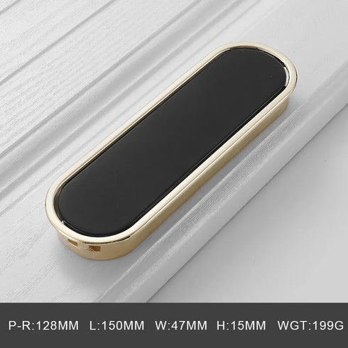 JAYA Cabinet Door Black Hidden Handle Simple Wardrobe Handle Hidden Hidden Buckle Furniture Handles Knobs