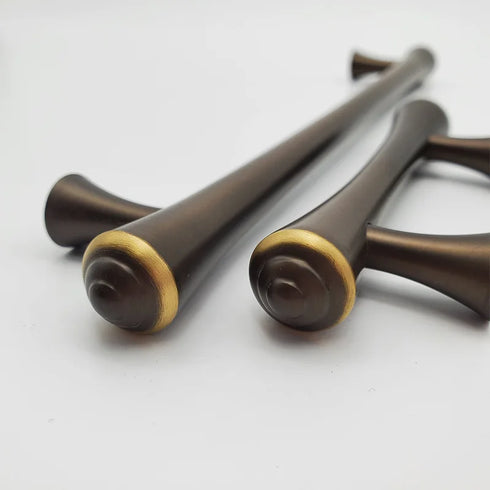 JAYA Brass Kitchen Furniture Handles & Knobs Brass Door Handle Set Solid Brass Cabinet Champagne Bronze Cabinet Pulls Cup Handle