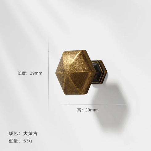JAYA 2024 Modern Luxury Simple Antique Bronze Color Retro Single Hole Drawer Cabinet Handle Door Handle  Door Knobs