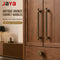 JAYA Antique Bronze Textured Cabinet Handles and Knobs Retro Zinc Alloy Drawer Pulls for Wardrobe Wine Cabinet Furniture