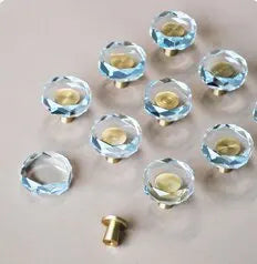 JAYA Factory Wholesale Modern Cabinet Crystal Glass Handle and Knob/cabinet Handles Kitchen Acrylic Door Handles/pull Door Knob