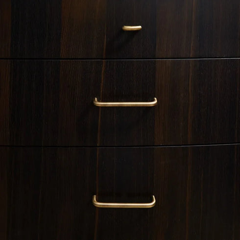 JAYA Solid Brass Yellow Bronze Cabinet Pull Handles French Retro Minimalist Long Round Bar for Wardrobe Doors Drawers
