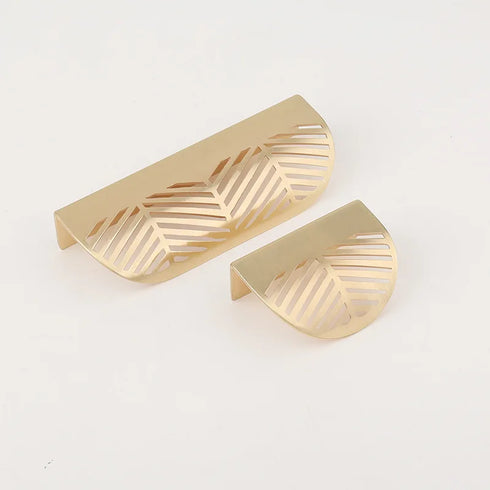 JAYA  Leaf Shape Zinc Alloy Handle Nordic Simple Punch-free Drawer Zinc Alloy Handle