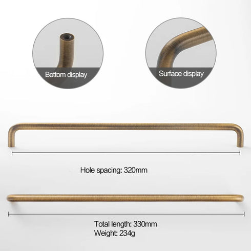 JAYA Antique Brass Finish Cabinet Handles and Knobs Bar Pulls Shell Pull and Ring Pull for Kitchen Wardrobe Drawer Furniture