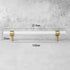 JAYA Luxury Marble and Brass Cabinet Handles Green White T Bar Pulls Knobs for Kitchen Cabinets Drawers and Wardrobes