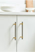 JAYA Stainless Steel and Brass Base Furniture Kitchen Cabinet Pull Handle Drawer and Dresser Pulls Knobs Pulls Handles Door Knob
