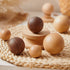 JAYA Natural Wooden Round Ball Cabinet Knobs in Multiple Sizes for Drawers Wardrobes Dressers and Cupboards