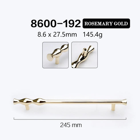JAYA Gold Black Zinc Alloy Twisted Cabinet Pull Handles and Knobs Modern Drawer Wardrobe Cupboard Furniture Hardware