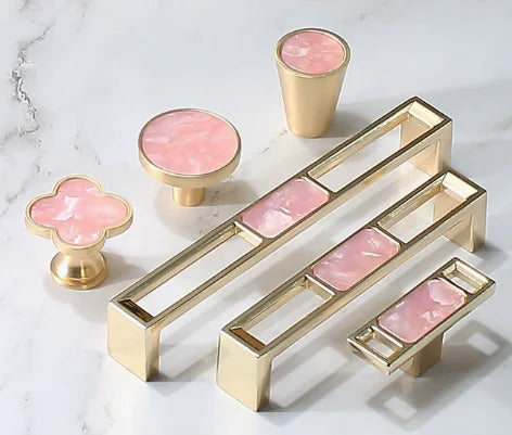 JAYA Light Luxury Zinc Cabinet Door Handle Pink Modern Minimalist Durable Model H028 25mm for Living Room Furniture Knob