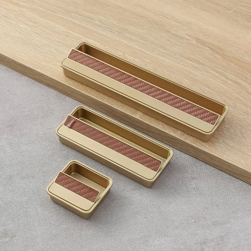 JAYA Aluminum Recessed Cabinet Handles Invisible Embedded Drawer Pulls Concealed Flush Mount Door Handles