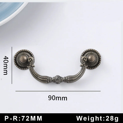 JAYA  European style retro antique  black zinc alloy  drawer cabinet door handle knob