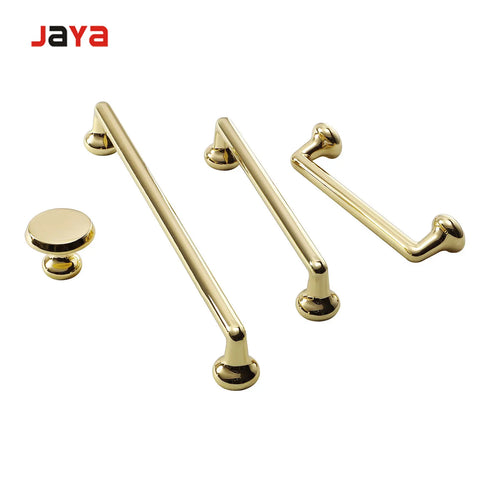 JAYA  Modern minimalist zinc alloy black wardrobe door handle golden drawer cabinet handle
