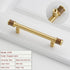 JAYA Antique Walnut Cabinet Door Handle Modern Scandinavian Brass & Wood Design Solid Furniture Door Handle
