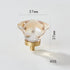 JAYA Transparent Champagne Crystal Cabinet Knobs with Brass Base Decorative Drawer Pulls for Wardrobe and Dresser