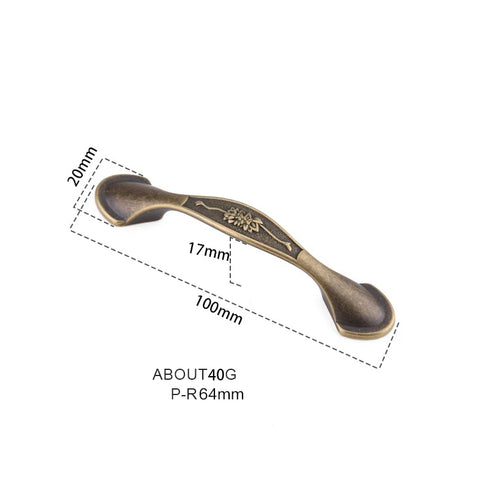 JAYA  New Chinese Style Wardrobe Door Brass Handle European Style Bronze Window Handle Drawer Hardware Handle