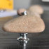 JAYA Natural Stone Cabinet Knobs Irregular Pebble Single Hole Drawer Pulls with Metal Base for Kitchen Dresser Wardrobe