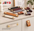 JAYA Modern Minimalist European Style Leather & Brass Handle Anti-Collision Drawer Wardrobe Cabinet Door 8015